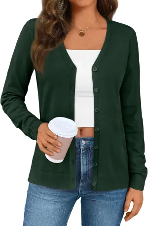 LILLUSORY Cardigan Sweaters for Women 2025 Trendy Summer Lightweight Cardigans Spring Sweater Button Down Shirts Outfits