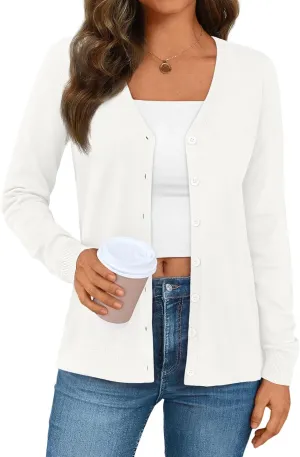 LILLUSORY Cardigan Sweaters for Women 2025 Trendy Summer Lightweight Cardigans Spring Sweater Button Down Shirts Outfits