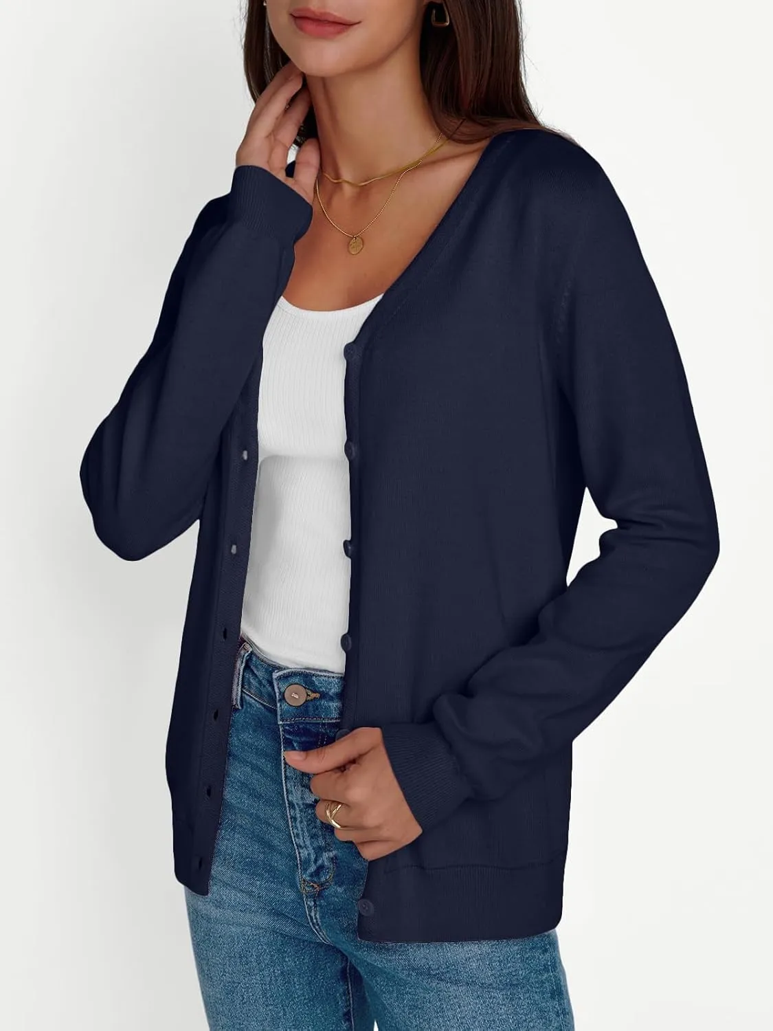 LILLUSORY Cardigan Sweaters for Women 2025 Trendy Summer Lightweight Cardigans Spring Sweater Button Down Shirts Outfits