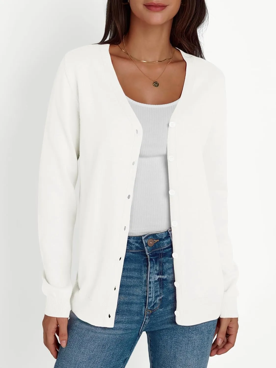 LILLUSORY Cardigan Sweaters for Women 2025 Trendy Summer Lightweight Cardigans Spring Sweater Button Down Shirts Outfits