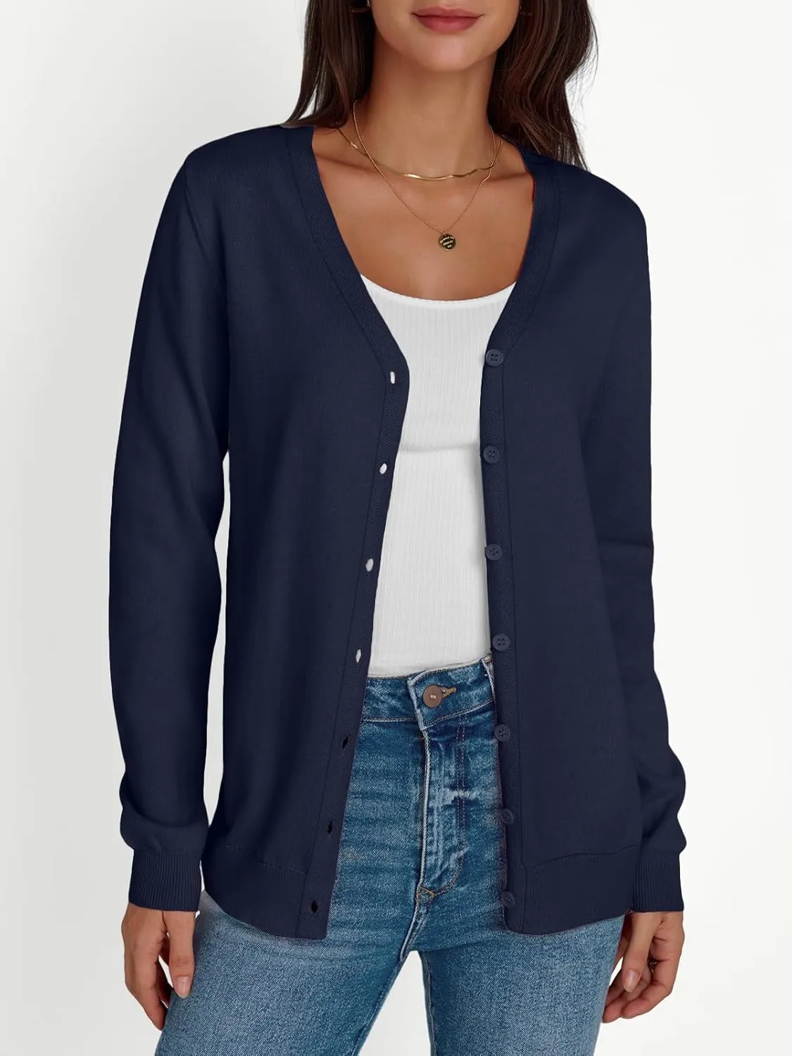 LILLUSORY Cardigan Sweaters for Women 2025 Trendy Summer Lightweight Cardigans Spring Sweater Button Down Shirts Outfits