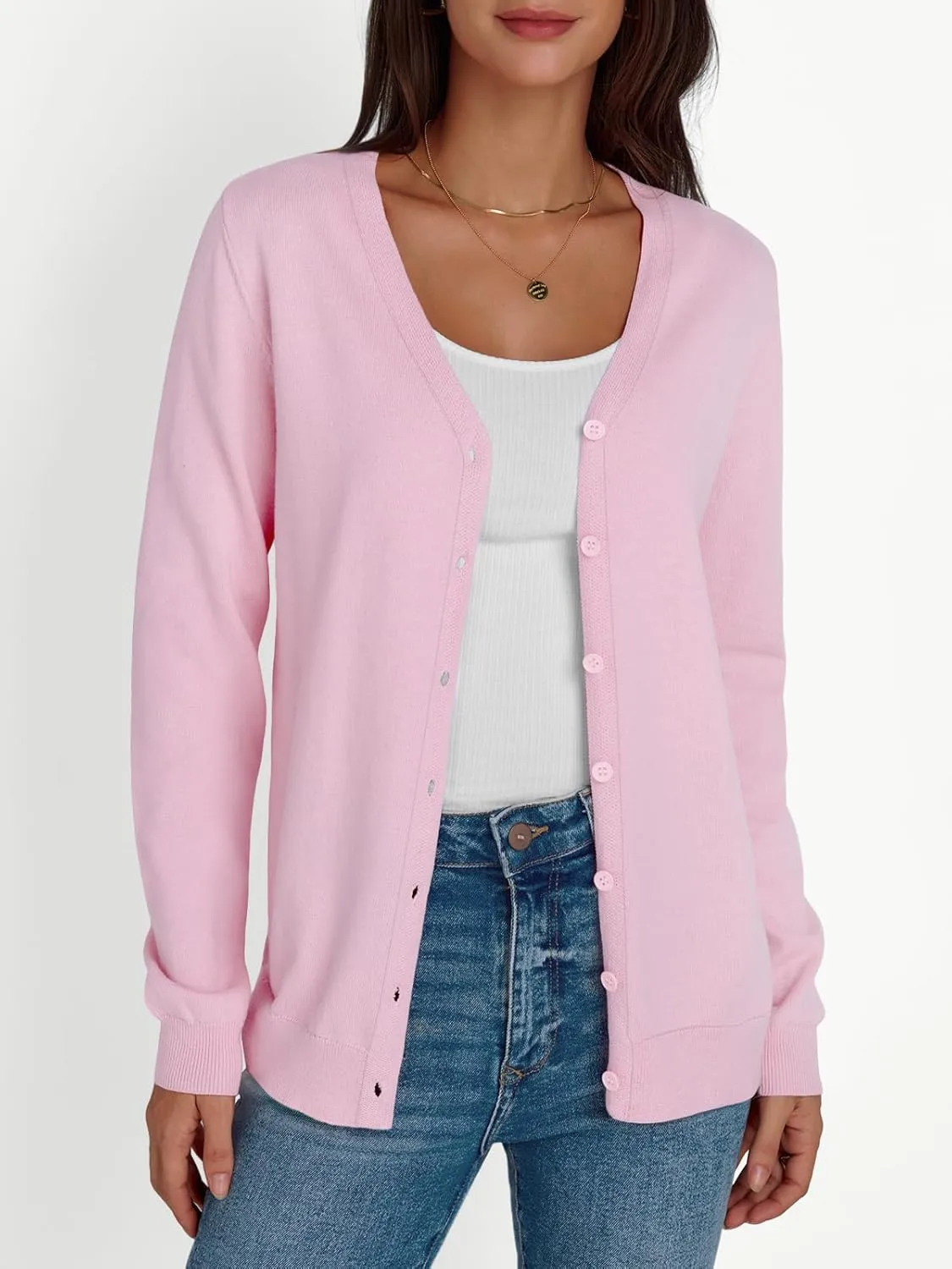 LILLUSORY Cardigan Sweaters for Women 2025 Trendy Summer Lightweight Cardigans Spring Sweater Button Down Shirts Outfits