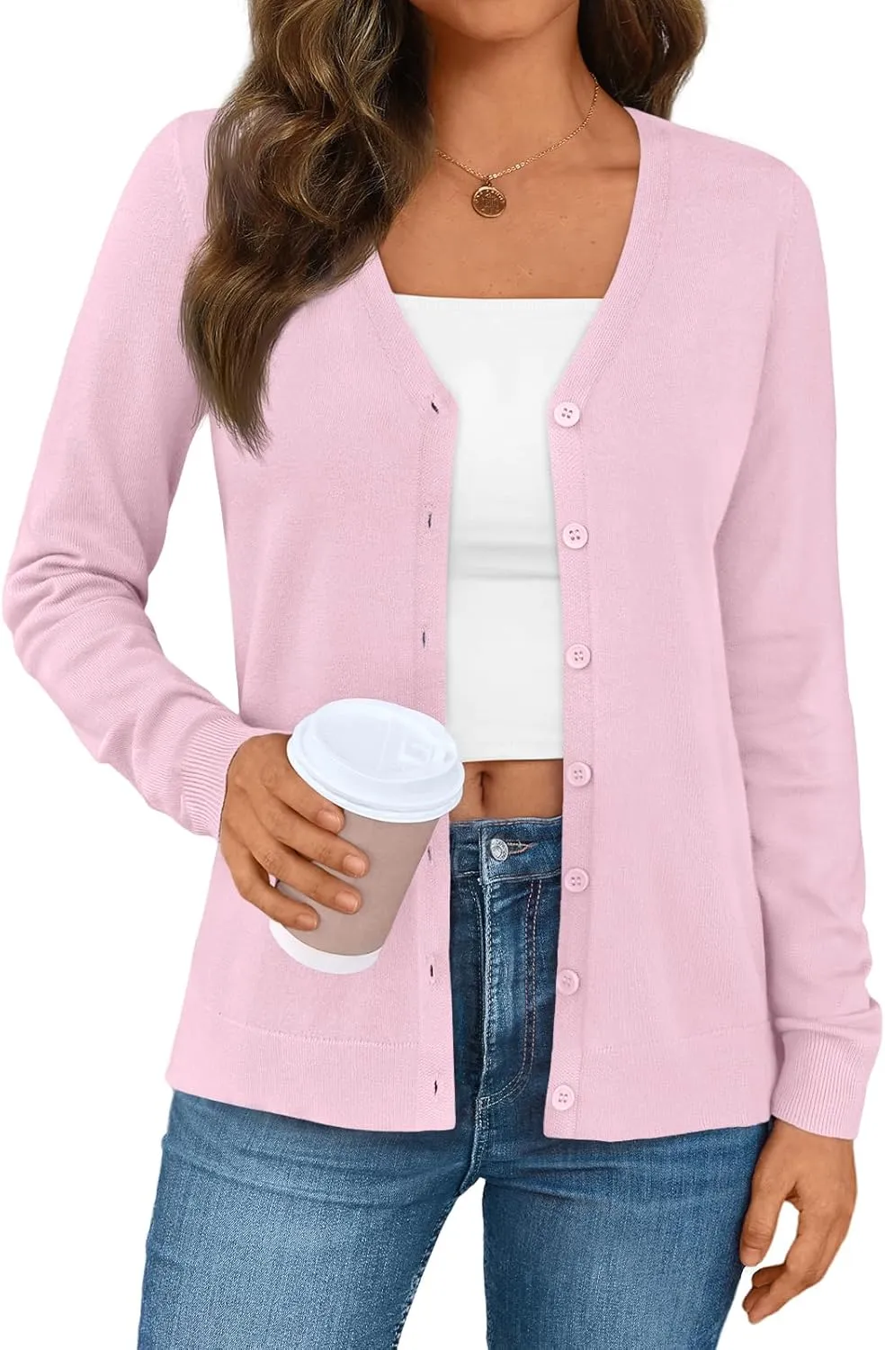 LILLUSORY Cardigan Sweaters for Women 2025 Trendy Summer Lightweight Cardigans Spring Sweater Button Down Shirts Outfits