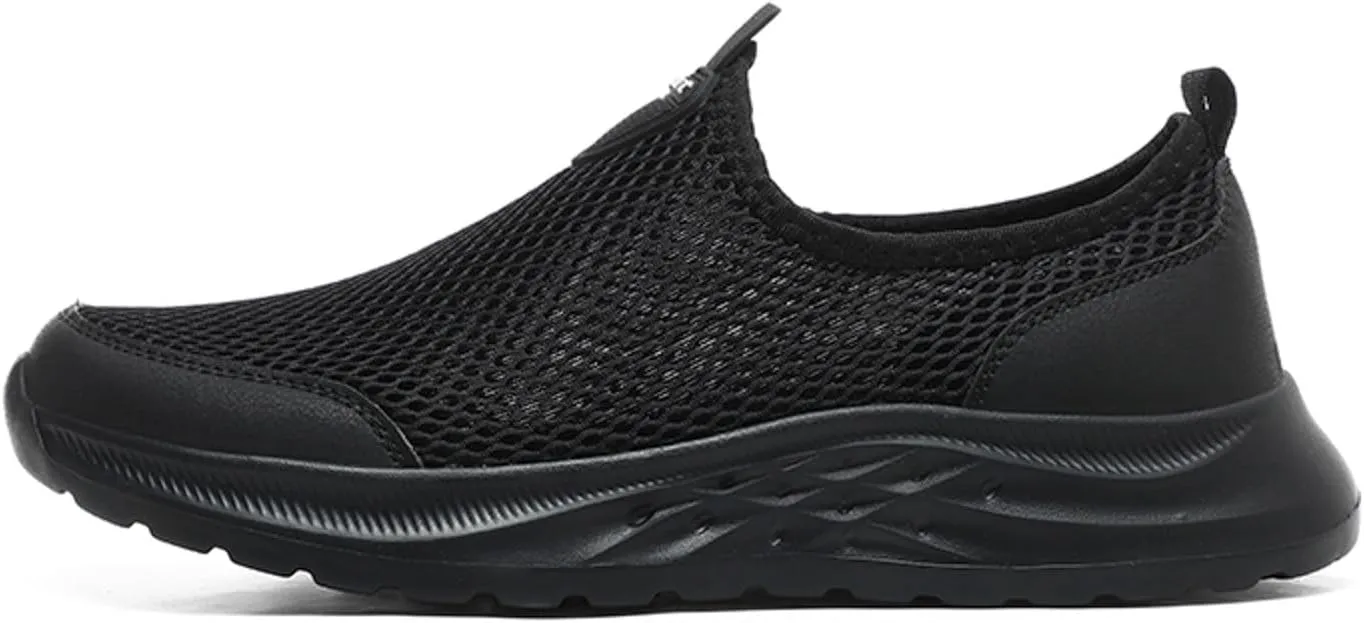 Men Sports Shoes Fashionable New Pattern Mesh Hollow Breathable Comfortable Flat Bottom Lightweight Sneaker Crease Men
