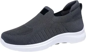 Men's Breathable Mesh Casual Shoes Lightweight Comfortable Walking Sneakers Slip On Flat Sole Loafers for Daily
