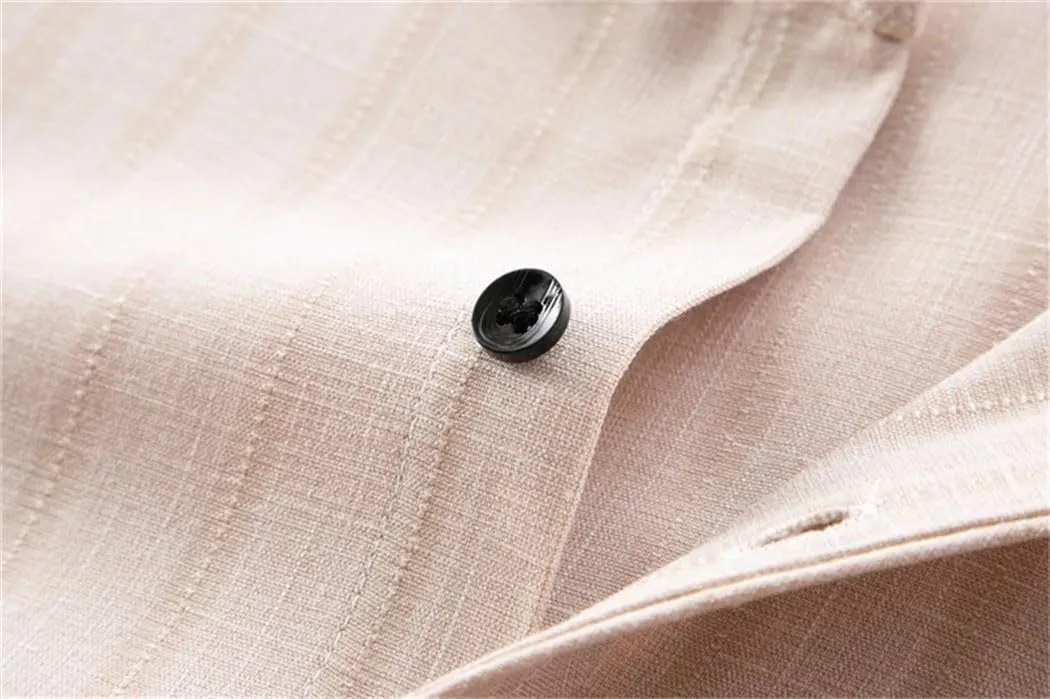 Men's Business Casual Long Sleeved Printed Shirt Wrinkle-Resistant Button Down Dress Shirts