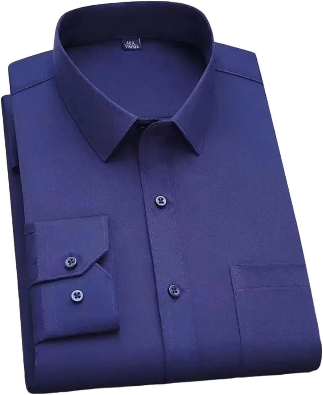 Men's Formal Prom Casual Soft Shirt Long Sleeve Wrinkle-Resistant Slim Fit Wedding Dress Button Down