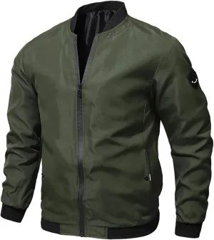 Men's Lightweight Bomber Jacket Casual Spring Fall Windbreaker Sport Coat Casual Stylish Hiking Golf Jackets