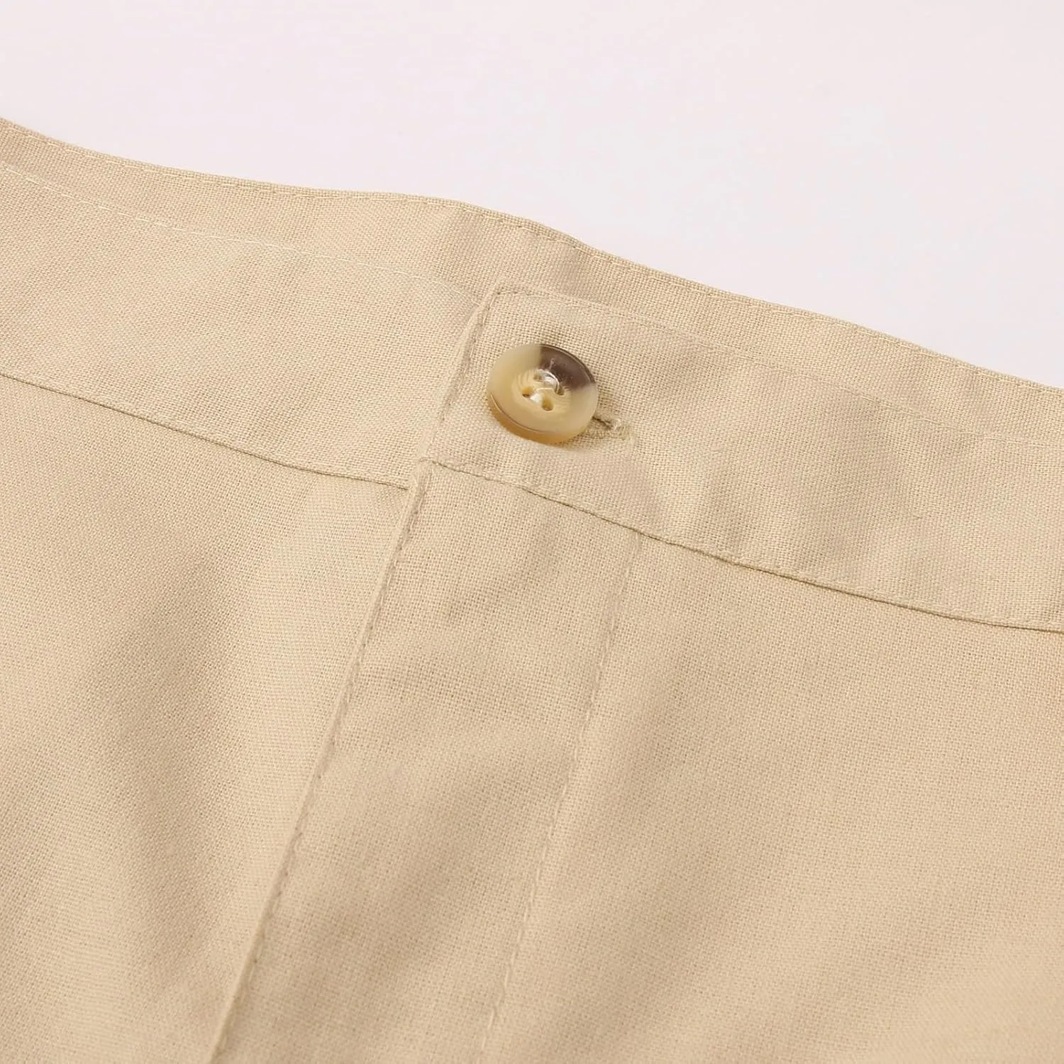 Men's Pants Linen Pants Solid Color Straight Business Summer Casual Comfortable Beach Fashion Slim Fit Dress Pant