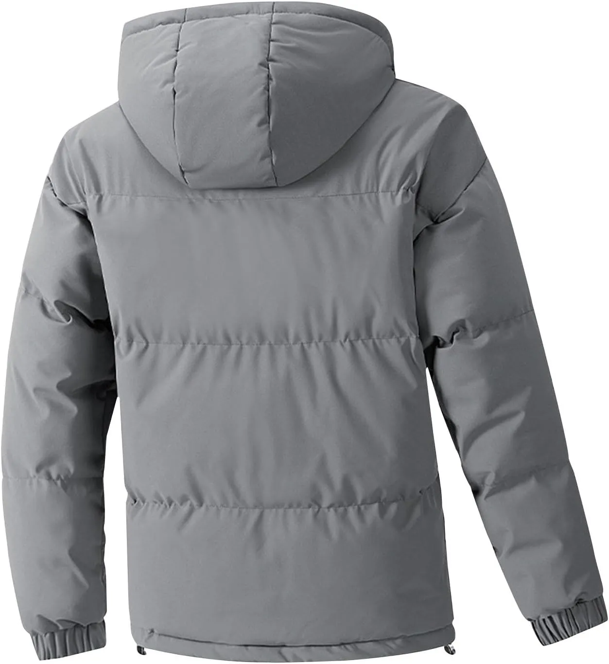 Men's Puffer Jacket Fleece Lined down Coat Fur Hood Winter Coat Water Resistant Parka Windbreaker Ski Jacket