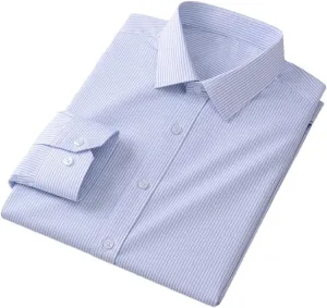 Men's Slim Fit Stretch Dress Shirt - Long Sleeve Anti-Wrinkle Business Shirt, Office Work Blouse