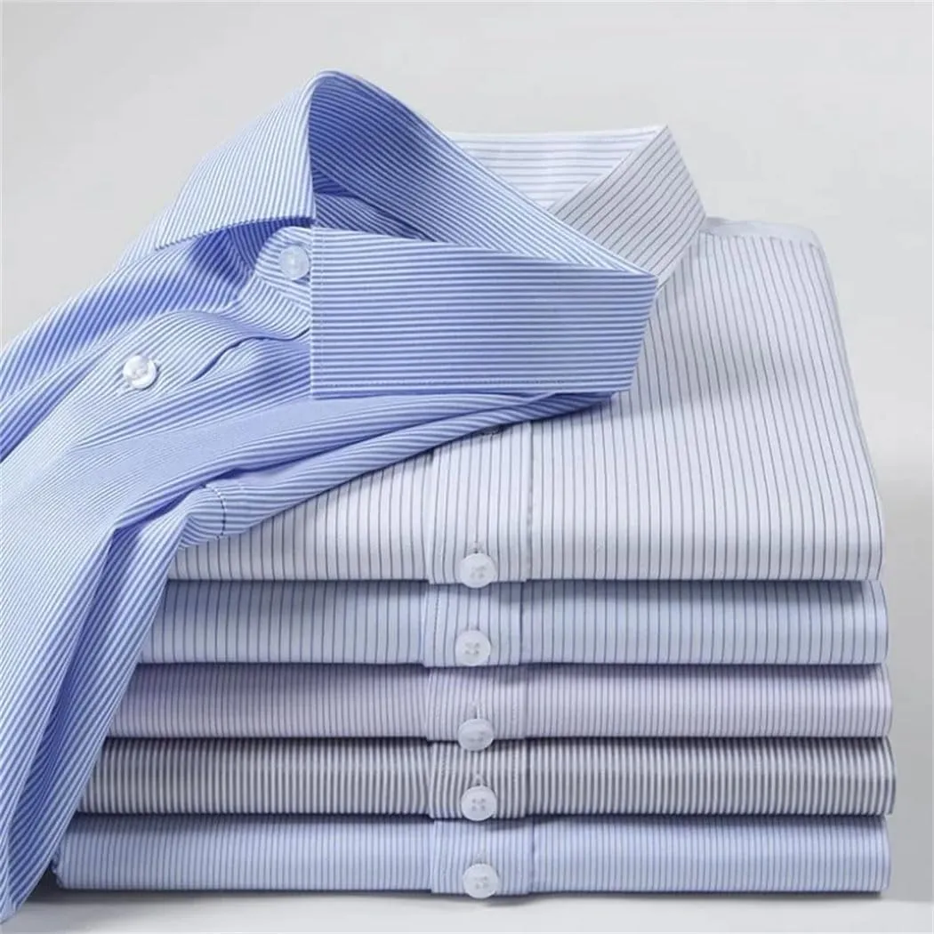 Men's Slim Fit Stretch Dress Shirt - Long Sleeve Anti-Wrinkle Business Shirt, Office Work Blouse