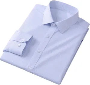 Men's Slim Fit Stretch Dress Shirt - Long Sleeve Anti-Wrinkle Business Shirt, Office Work Blouse