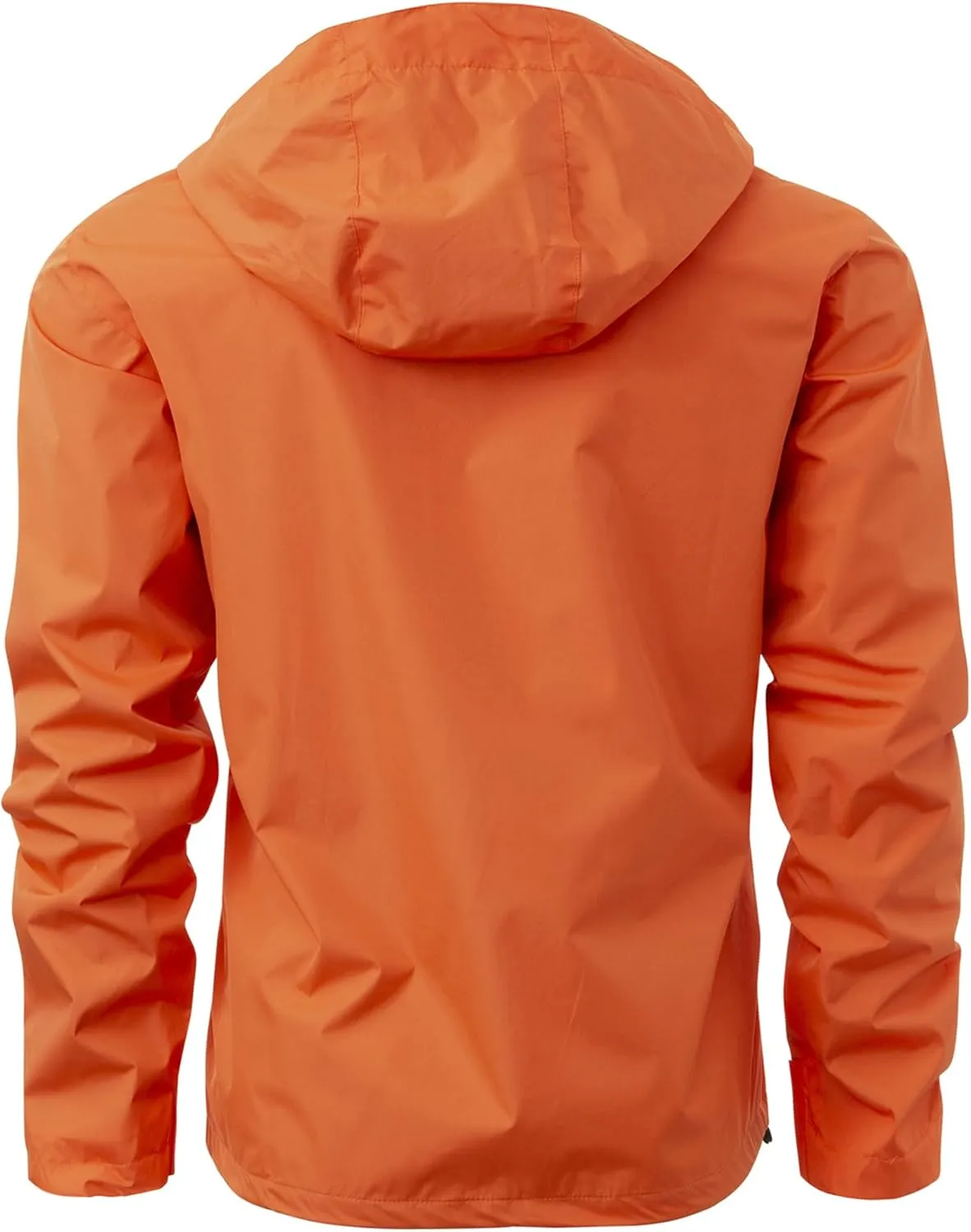 Men's Wind Resistant Front Zip Jackets Hooded Lightweight Packable Windbreaker Coats