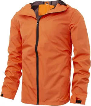 Men's Wind Resistant Front Zip Jackets Hooded Lightweight Packable Windbreaker Coats