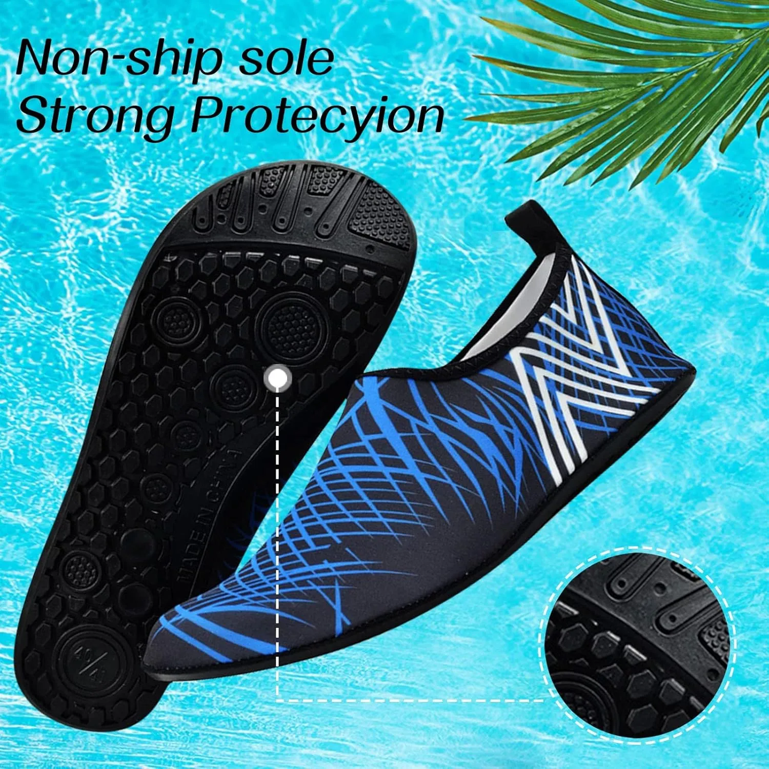 Mens Womens Water Shoes Barefoot Quick Dry Aqua Beach Swim Pool Shoes Lightweight Outdoor Sports Hiking Surf Yoga Exercise Footwear