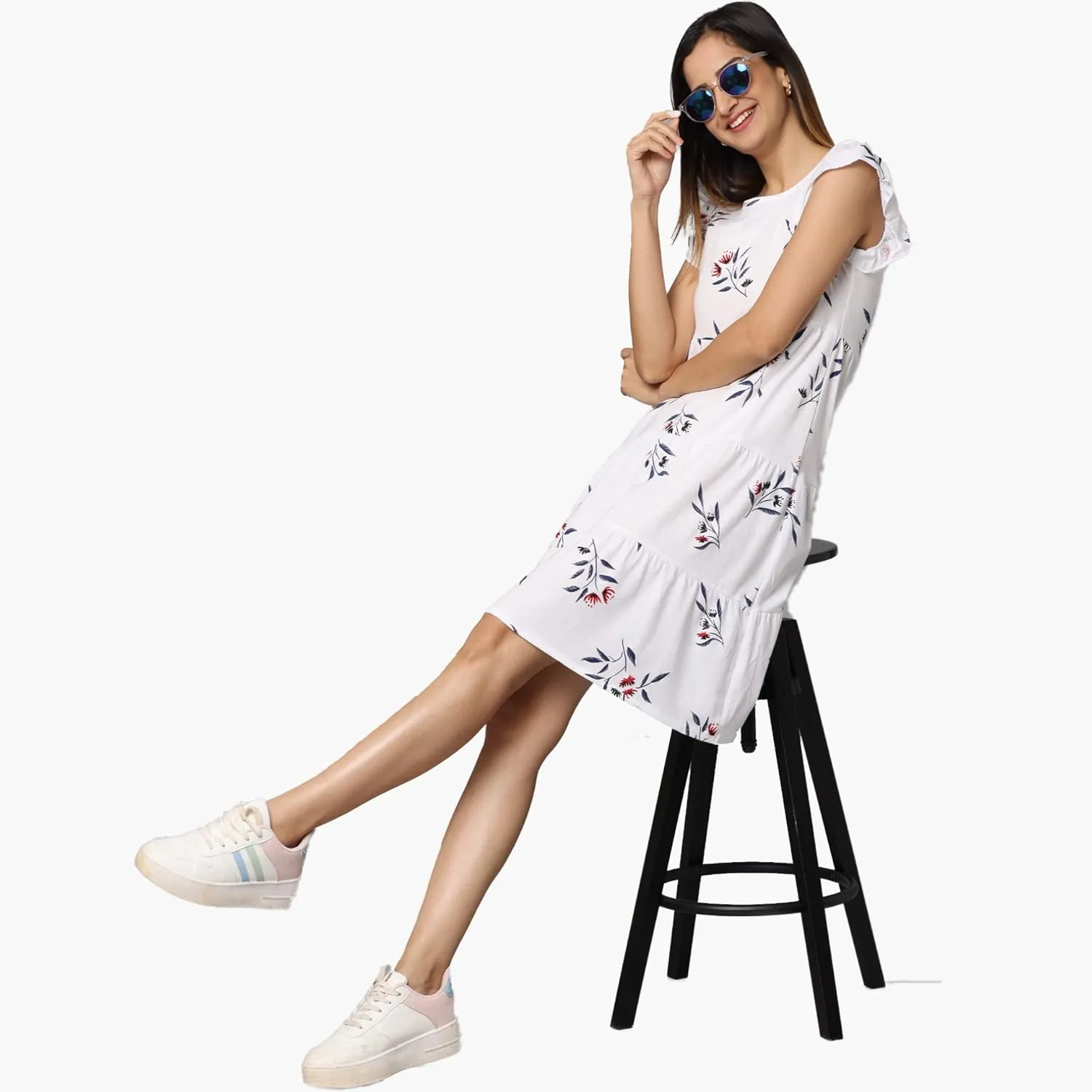 Mini Dress Soft Cotton - Simple Elegant & Professional - for All Occasions - Women & Teens