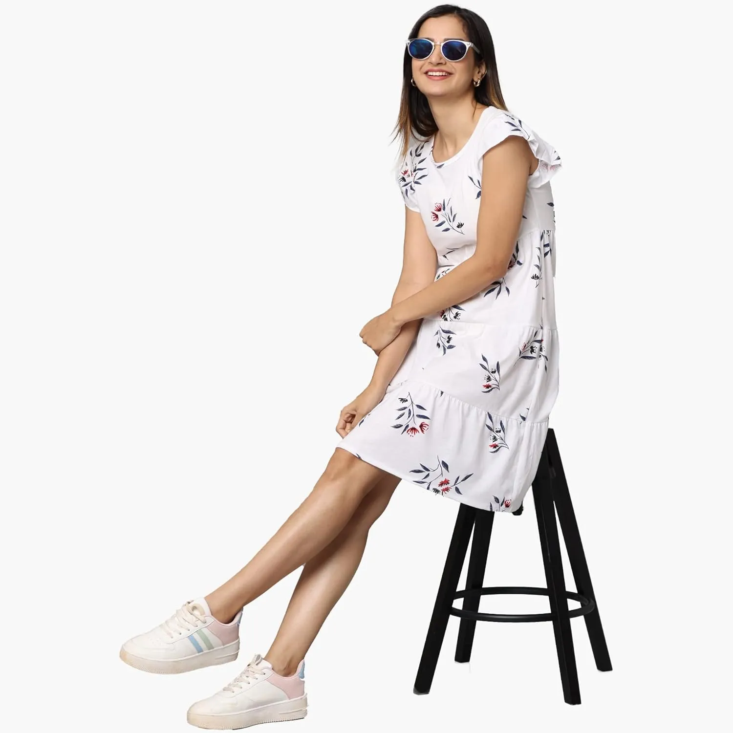 Mini Dress Soft Cotton - Simple Elegant & Professional - for All Occasions - Women & Teens