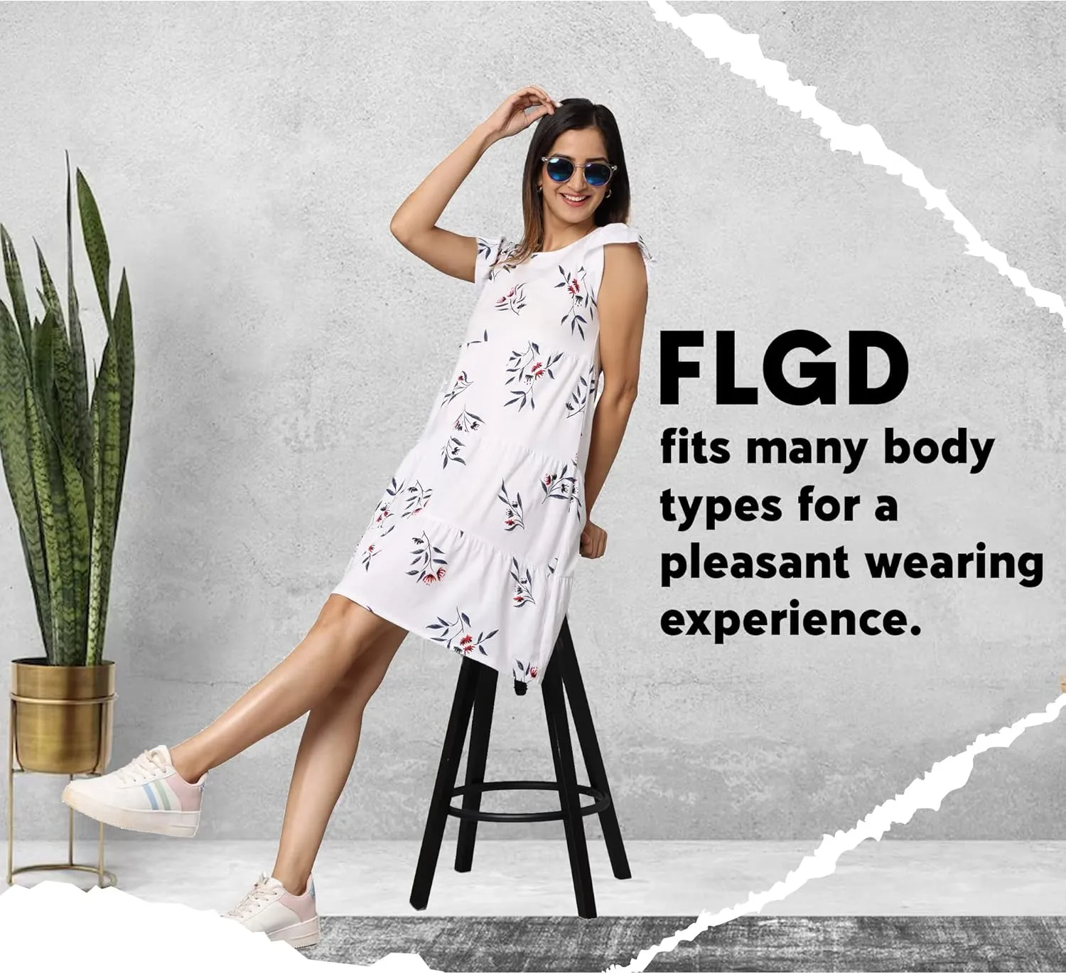 Mini Dress Soft Cotton - Simple Elegant & Professional - for All Occasions - Women & Teens