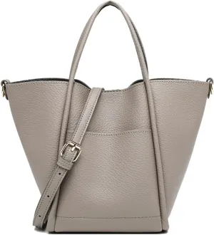 Molodo Handbags for Women Vegan Leather Satchel Bag Stylish Solid Color Shoulder Bucket Bag