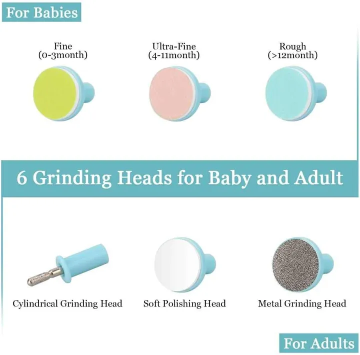 Newborn Kids Baby 6 in 1 Safety Nail-مقص أظافر