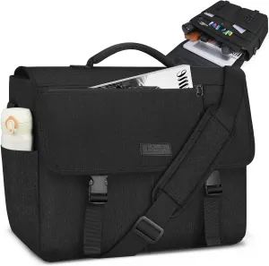 NEWHEY Messenger Bag Laptop Briefcases for Men 15.6 Inch Laptop Bag Water-resistant Computer Bag Lightweight Shoulder Handbag Satchel Bags for Work Business Travel College,Black
