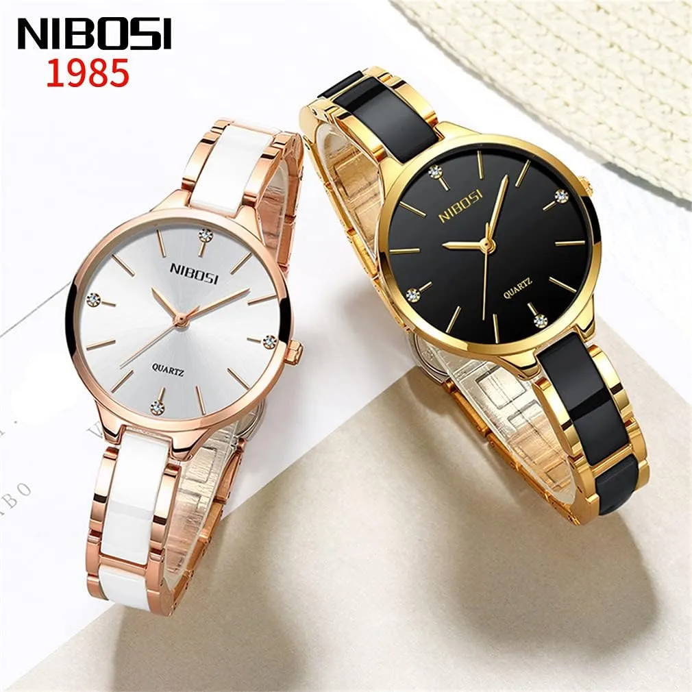 NIBOSI Women Watches Rose Gold Fashion Ladies Female Dress Luxury Simple Waterproof Stainless Girls Wife Gifts Wrist Watch