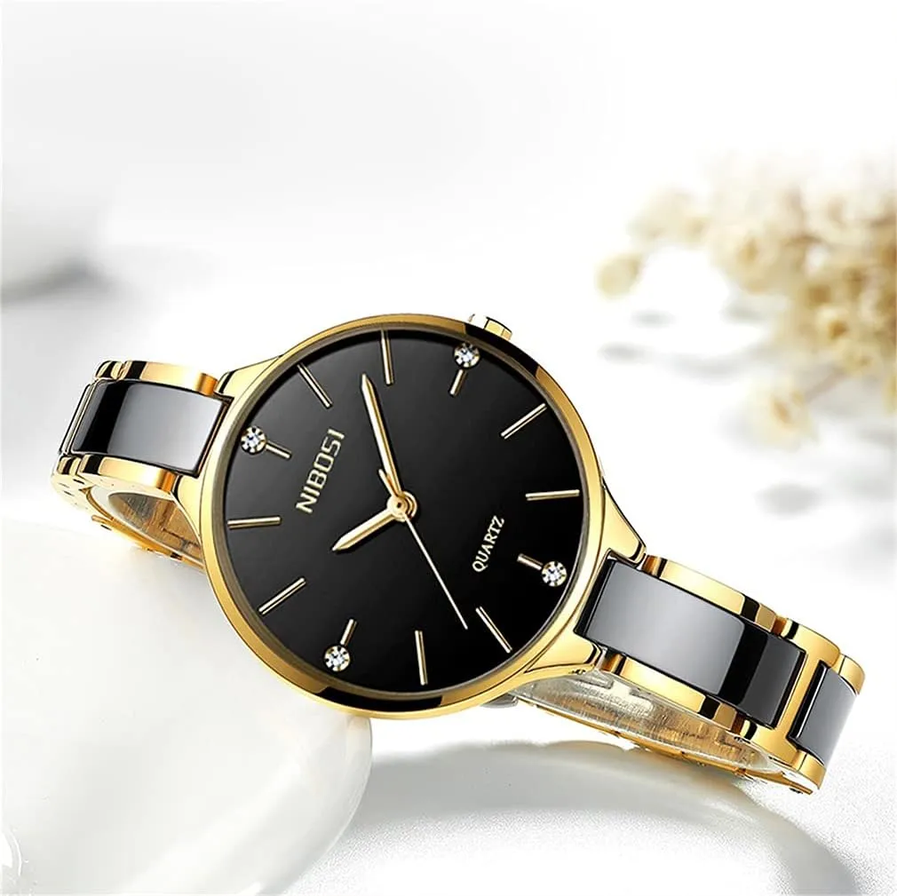 NIBOSI Women Watches Rose Gold Fashion Ladies Female Dress Luxury Simple Waterproof Stainless Girls Wife Gifts Wrist Watch