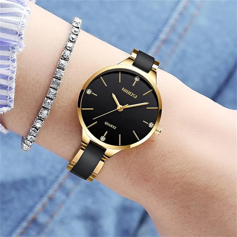 NIBOSI Women Watches Rose Gold Fashion Ladies Female Dress Luxury Simple Waterproof Stainless Girls Wife Gifts Wrist Watch