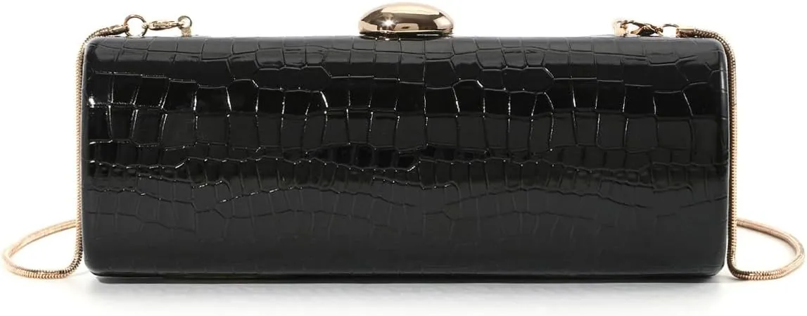 Niction Trendy PU Leather Evening Clutch Purses Women Shoulder Crossbody Handbag Underarm Crocodile Wallet Parties Wedding