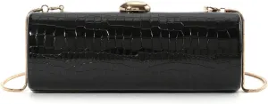 Niction Trendy PU Leather Evening Clutch Purses Women Shoulder Crossbody Handbag Underarm Crocodile Wallet Parties Wedding