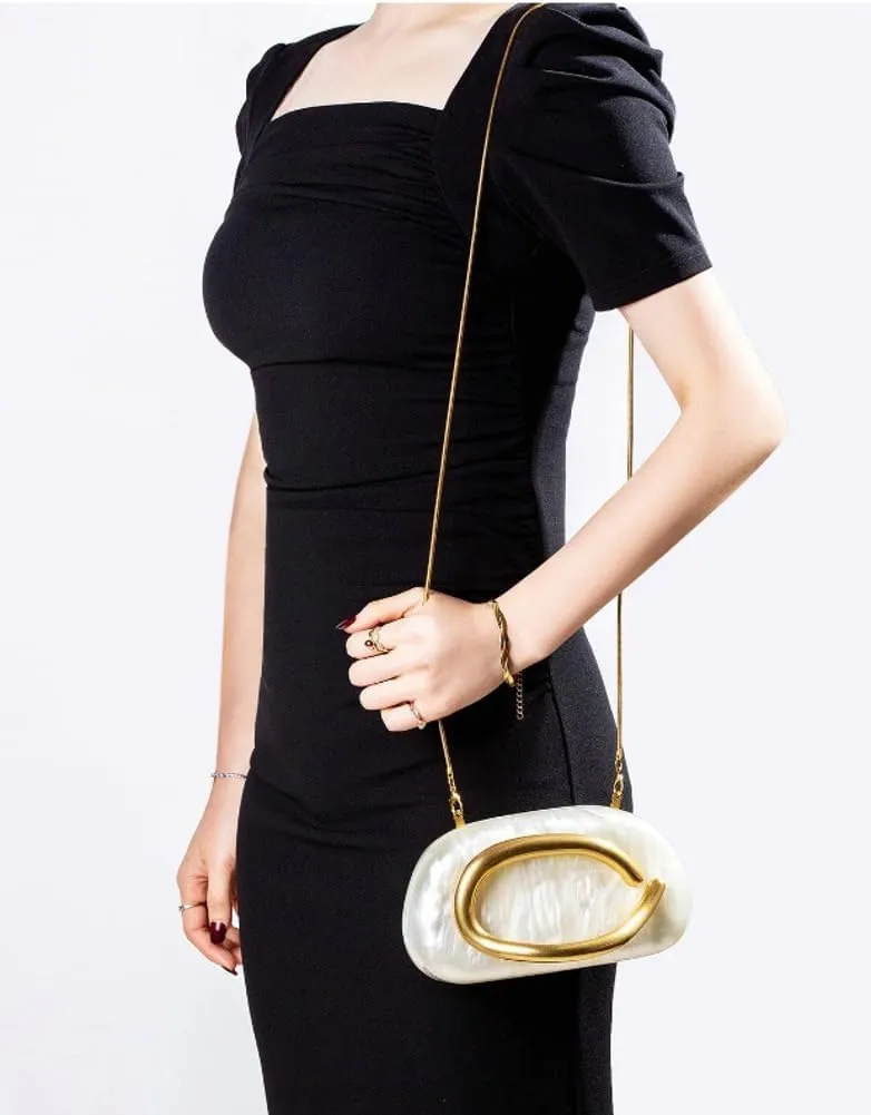 Niction Trendy PU Leather Metal Evening Clutch Purses Women Shoulder Crossbody Handbag Stone Purse Wallet Parties Wedding