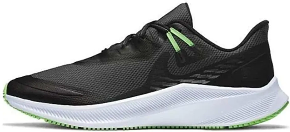 Nike Mens Quest 3 Shield Lace-Up Running & Training Shoes Black 10.5 Medium (D)