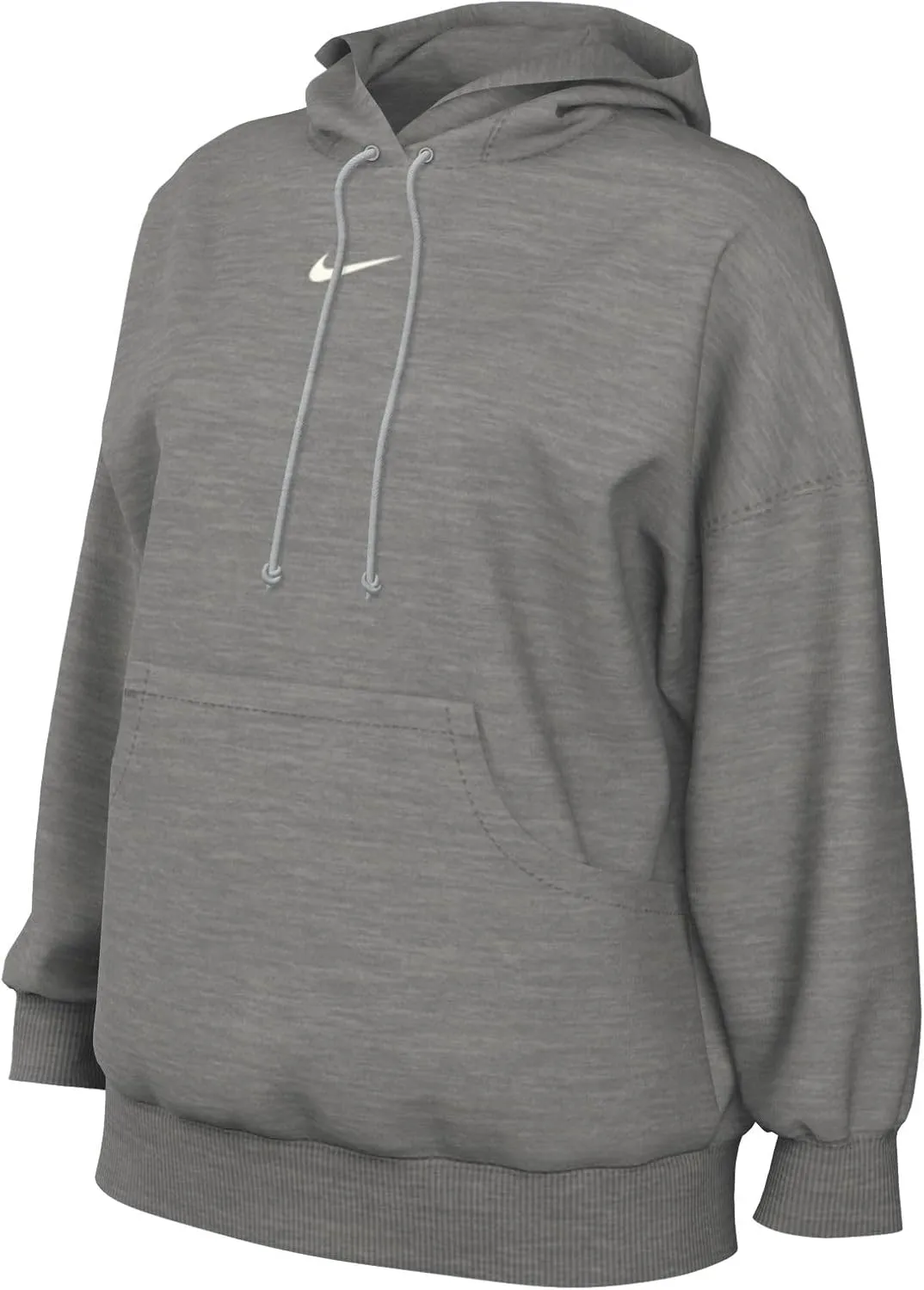 Nike Sportswear Phoenix Fleece Women's Oversized Pullover Hoodie (DQ5860-063, Dark Grey Heather/Sail) Size XX-Large