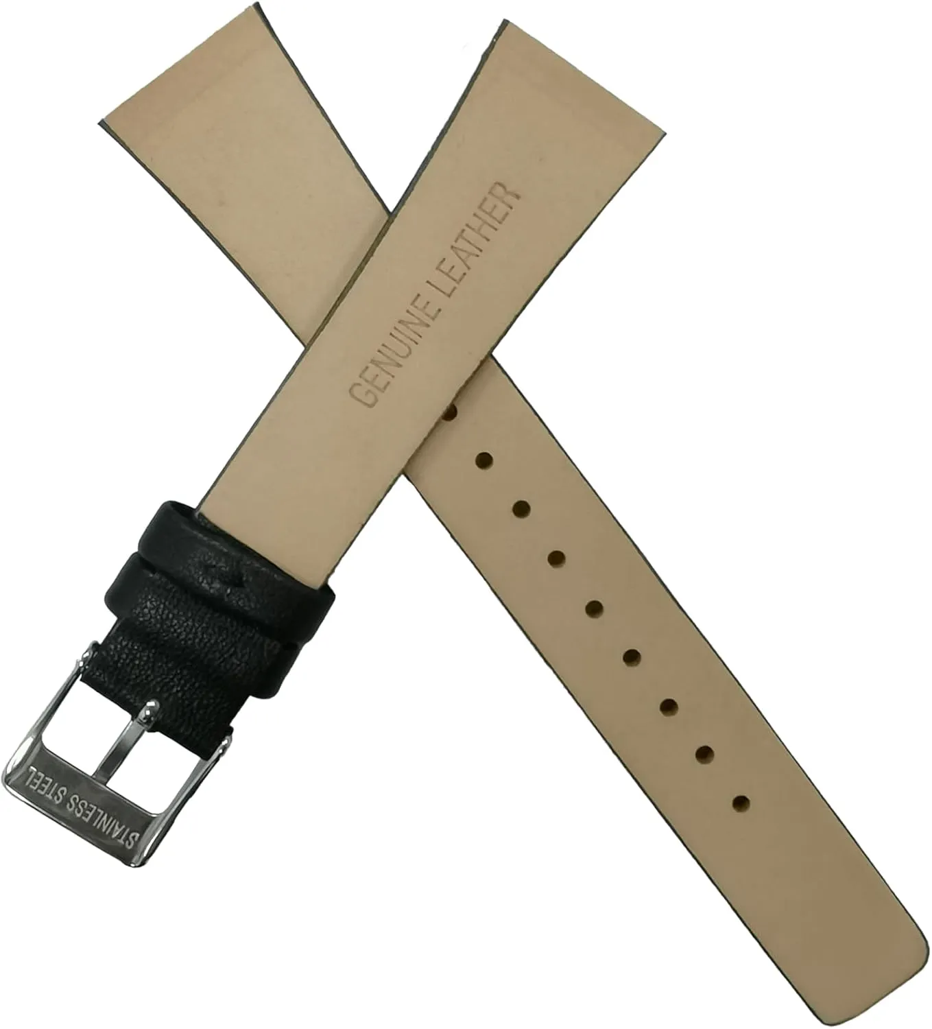 NZZXTO Replacement Leather Watch Band for Skagen Bering Unisex Watch with Screw slim strap 18mm-14mm