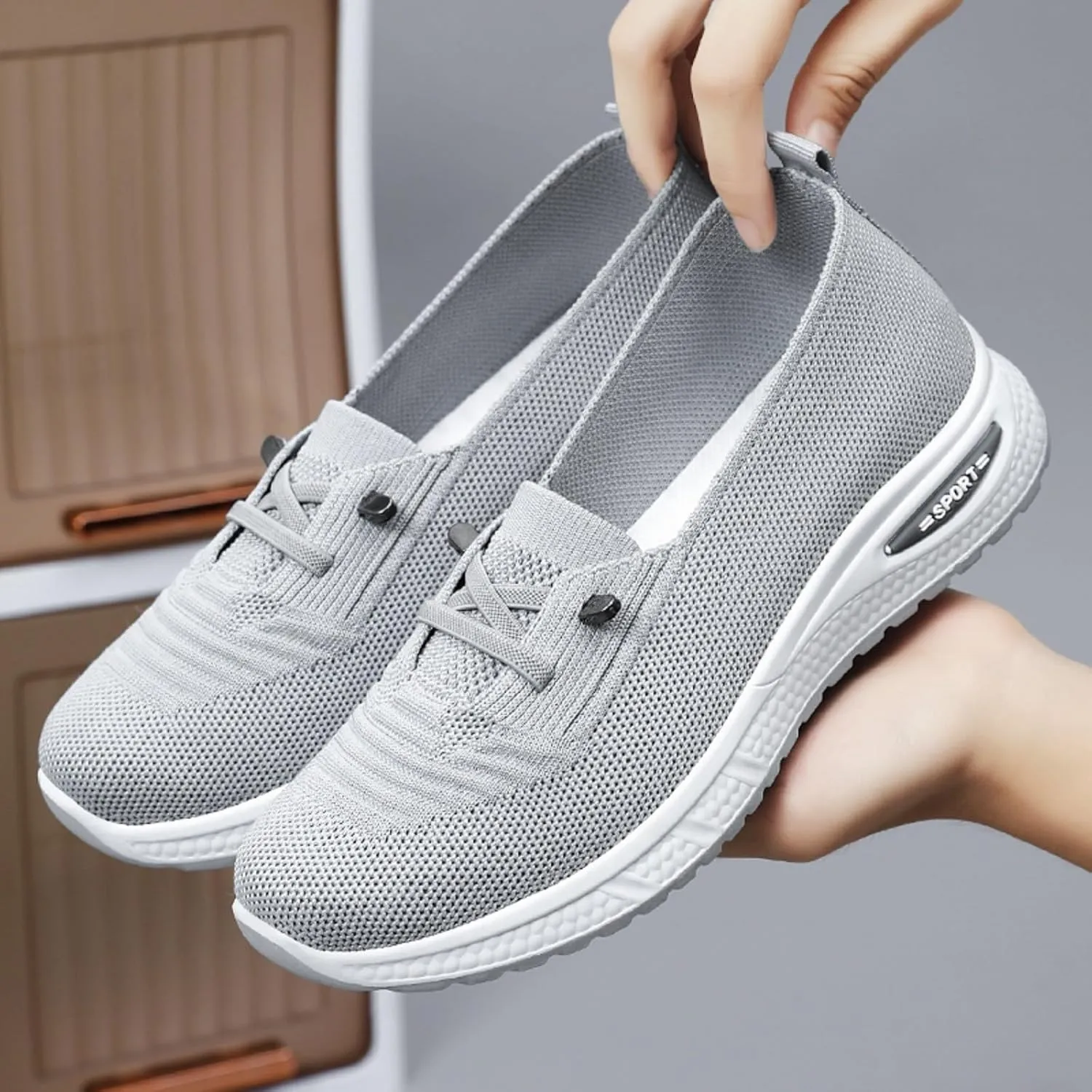 Orthopedic Shoes for Women with Arch Support Walking Shoes Breathable Non-Slip Sneakers Slip On Wide Width Shoes