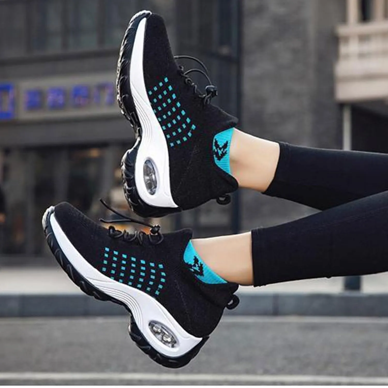 Orthopedic Sneakers Breathable Women Slip on Trainers Comfortable Shoes for Women Stretch Cushion Athletic Shoe Unisex Casual Thick Bottom Walking Shoe