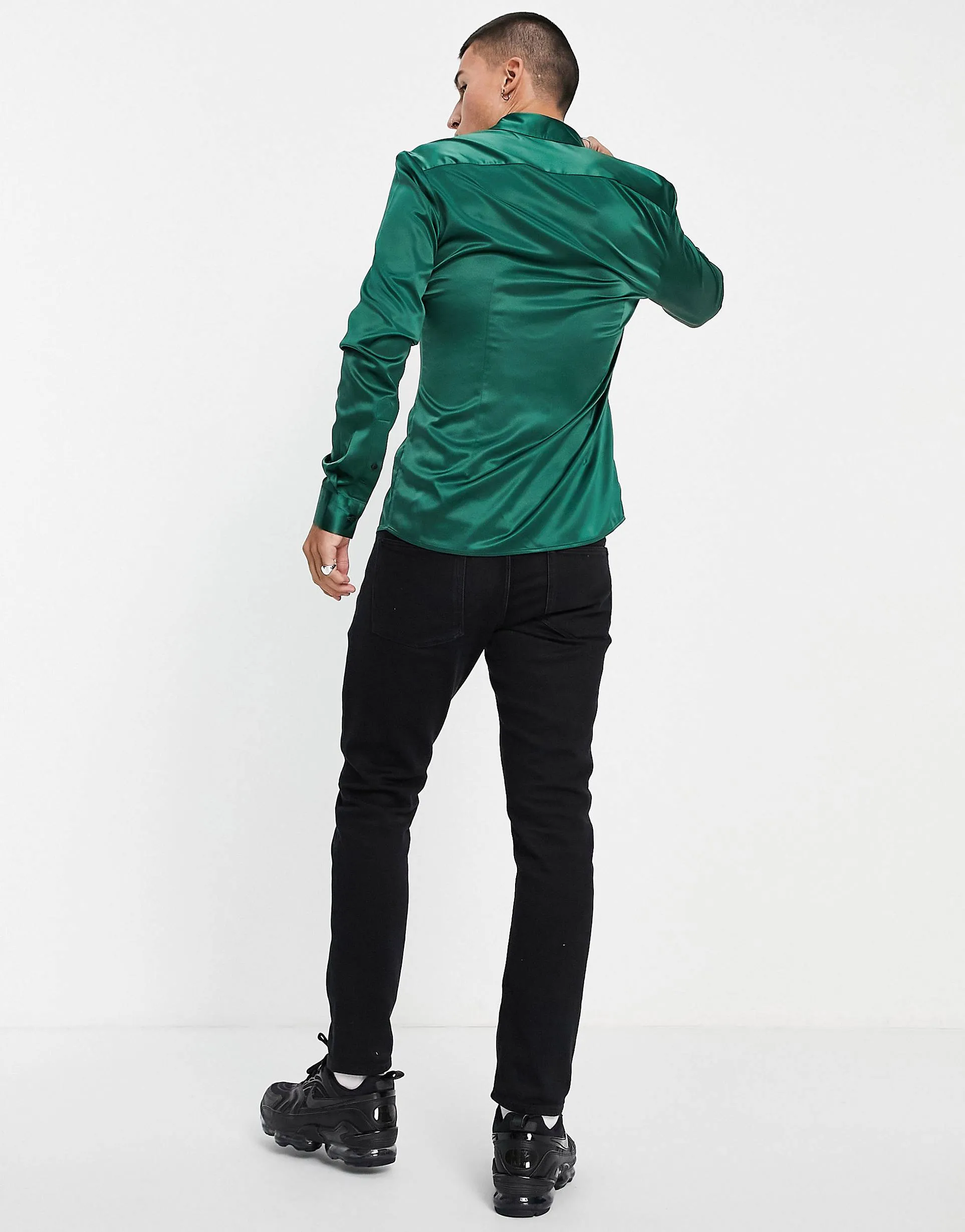 Party Button Up Satin Shirt