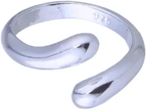 PartyKindom Silver Water Drop Open Rings for Women Adjustable Design for Fingers for Weddings and Daily Wear Stylish Jewelry Accessory