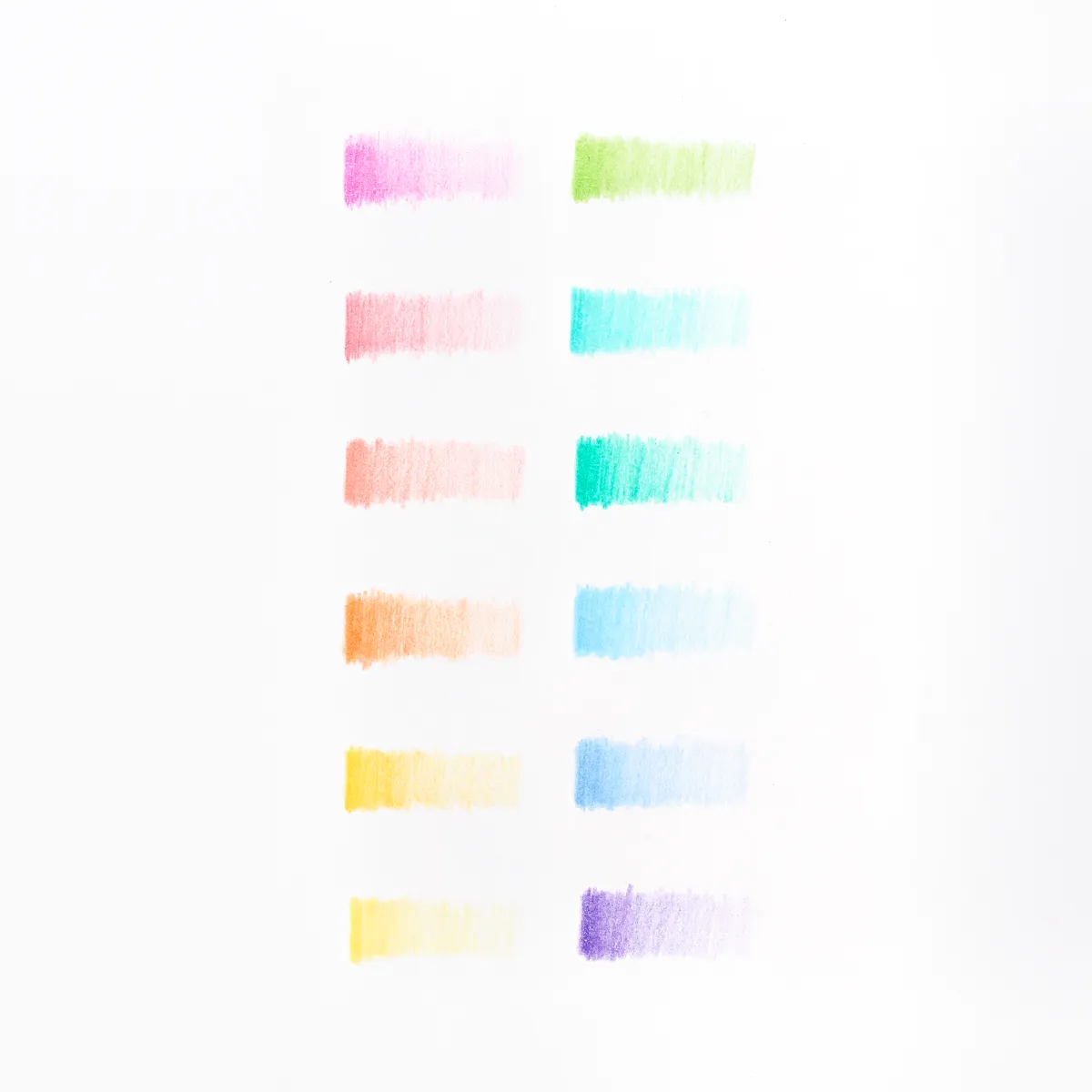 Pastel Hues Colored Pencils - Set of 12 by Ooly