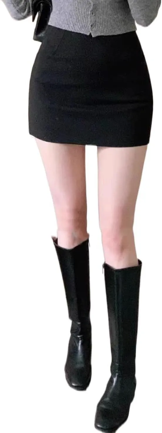 Professional High-Waisted, Country-Style Short Skirt for Women, Spring and Fall.
