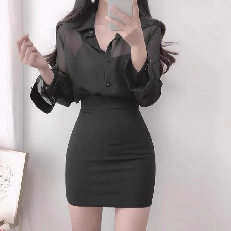 Professional Skirt Female Spring Slim High-Waisted Casual Short Skirt