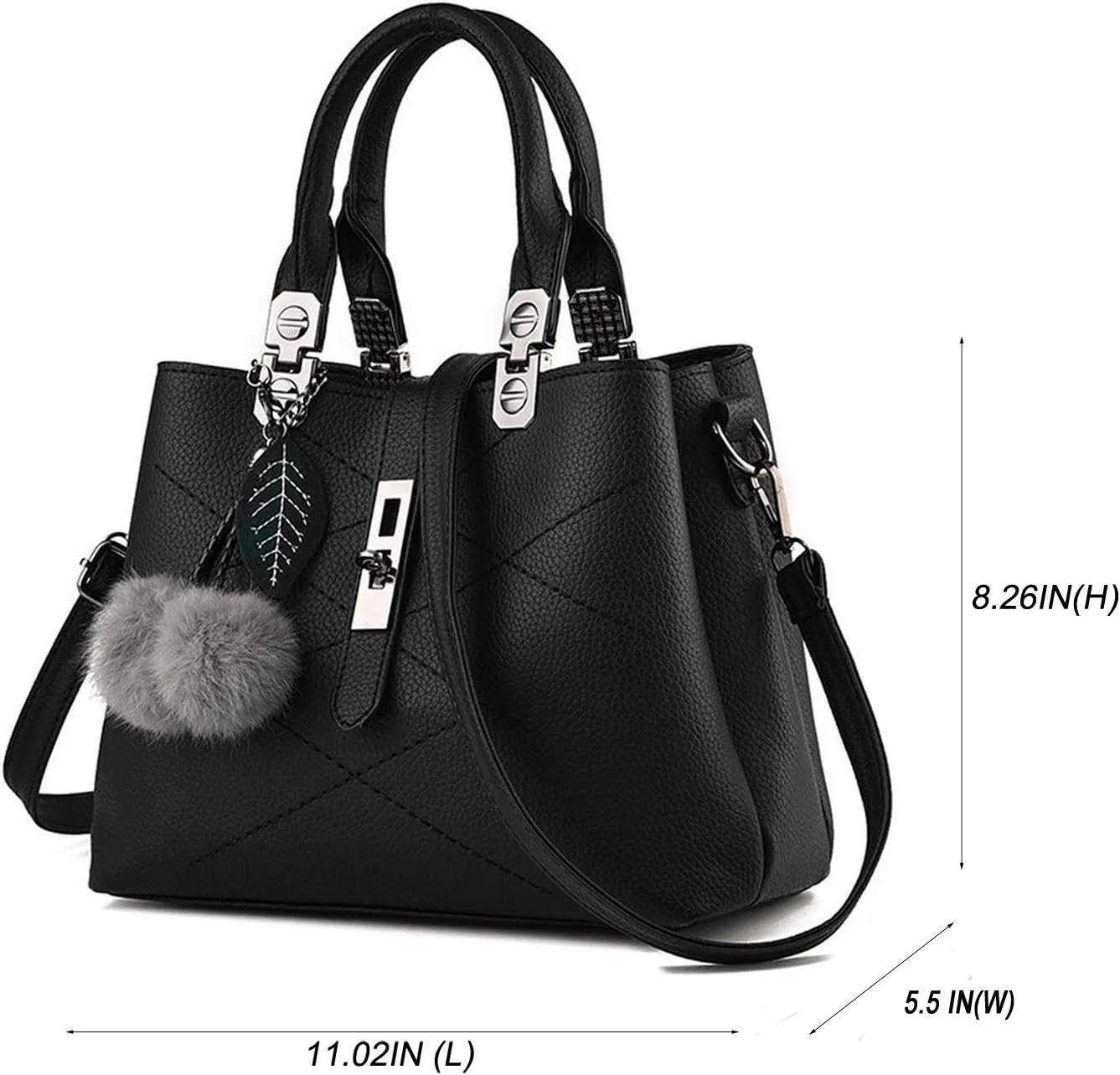 Purses and Handbags for Women Utility Top Handle Satchel Tote Bags with 3 Compartments Ladies Crossbody Bags Medium Size