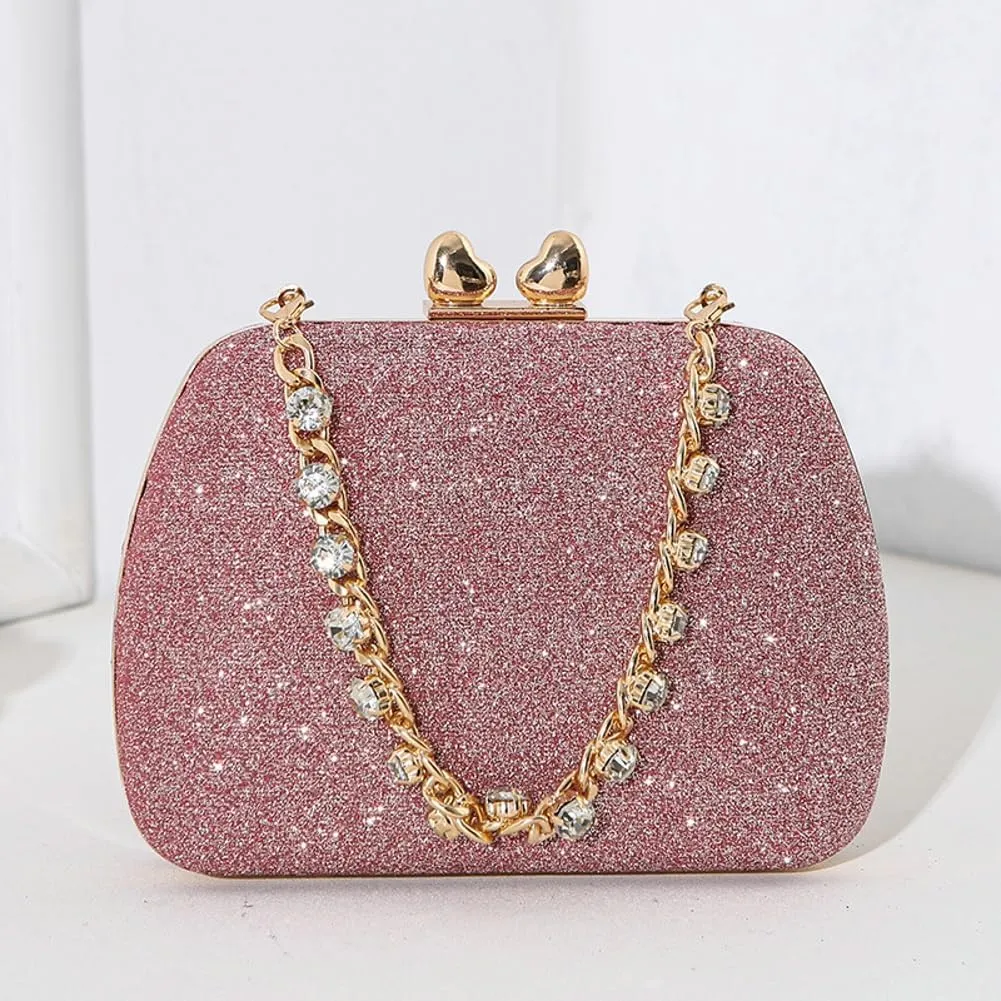 Quilted Clutch Purses for Women Glitter Evening Handbag Wedding Party Ladies Crossbody Square Box Bag 2025