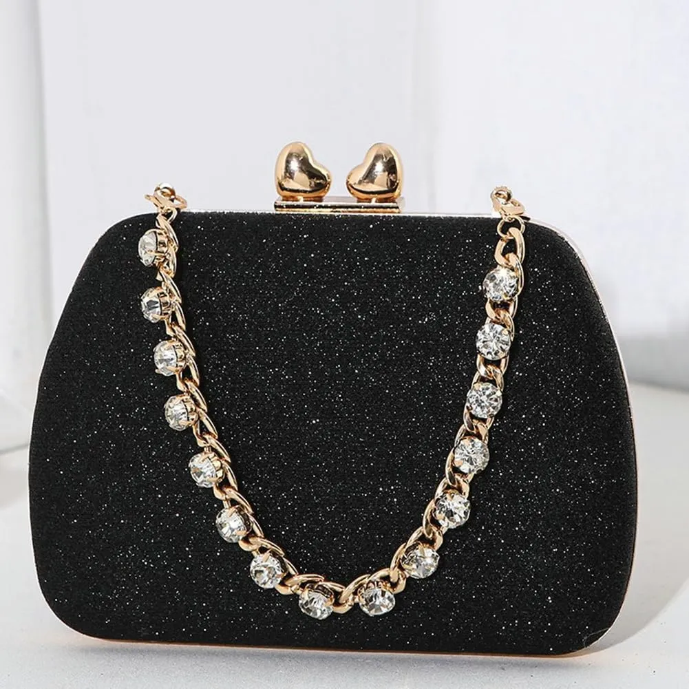 Quilted Clutch Purses for Women Glitter Evening Handbag Wedding Party Ladies Crossbody Square Box Bag 2025