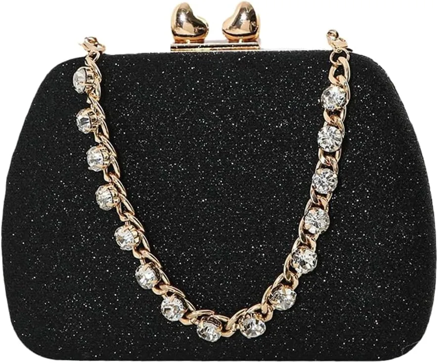 Quilted Clutch Purses for Women Glitter Evening Handbag Wedding Party Ladies Crossbody Square Box Bag 2025
