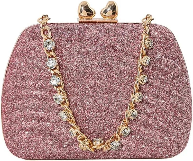 Quilted Clutch Purses for Women Glitter Evening Handbag Wedding Party Ladies Crossbody Square Box Bag 2025