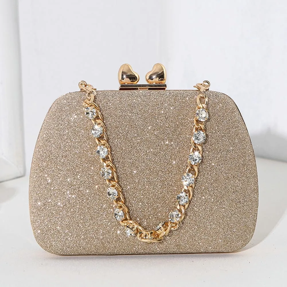 Quilted Clutch Purses for Women Glitter Evening Handbag Wedding Party Ladies Crossbody Square Box Bag 2025