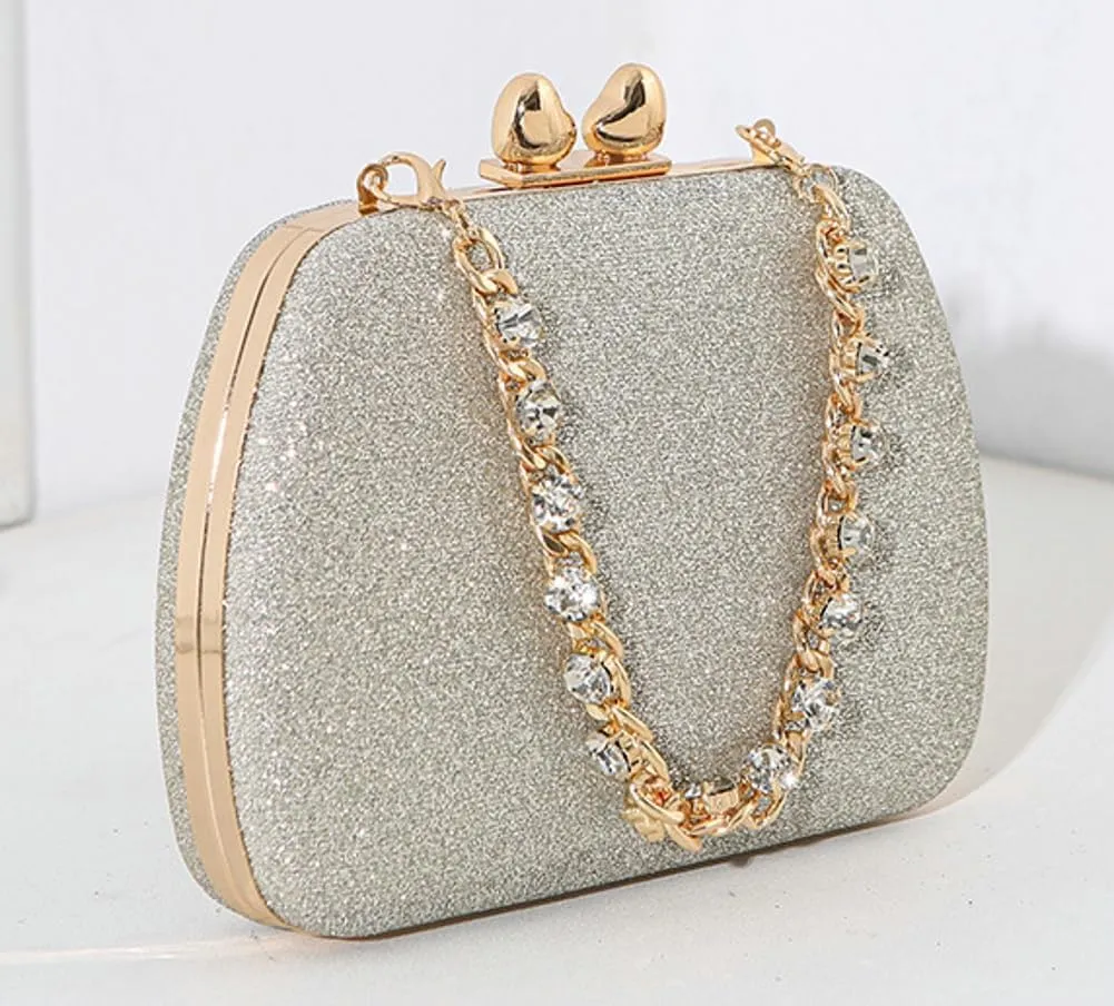 Quilted Clutch Purses for Women Glitter Evening Handbag Wedding Party Ladies Crossbody Square Box Bag 2025