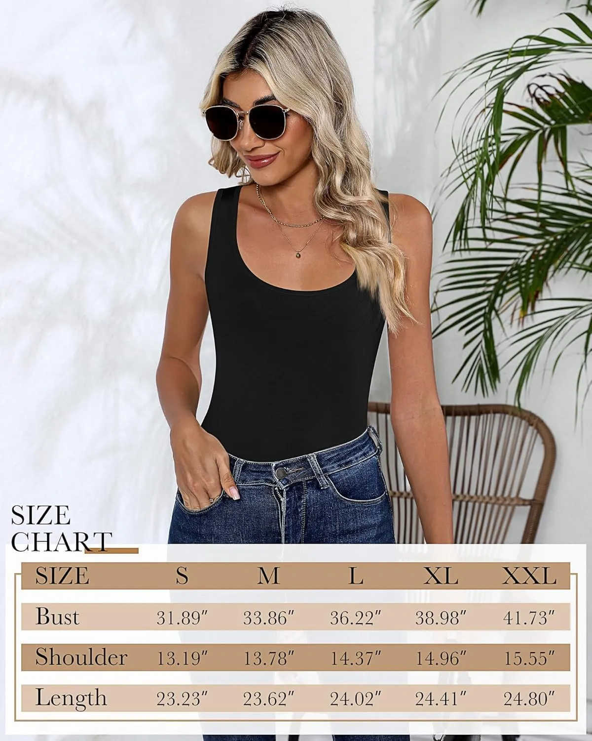 Riyiper 3 Pack Womens Sleeveless Racerback Tank Tops Basic Vest Women Scoop Neck Tank Tops Sleeveless Tee Shirts